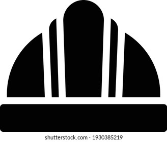 helmet vector glyph flat icon