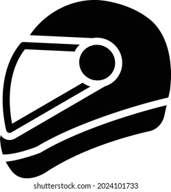 helmet vector glyph flat icon