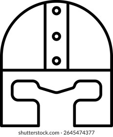 Ícone de vetor de capacete. Pode ser usado para impressão, aplicativos móveis e da Web.