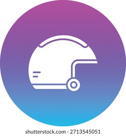 Helm, Vektorsymbol. Kann für Druck-, Mobil- und Web-Anwendungen verwendet werden.