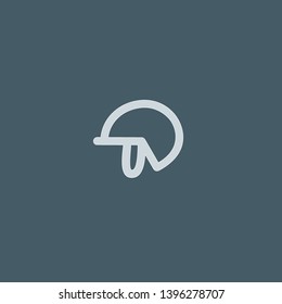 Helmet vector icon. Helmet concept stroke symbol design. Thin graphic elements vector illustration, outline pattern for your web site design, logo, UI. EPS 10.