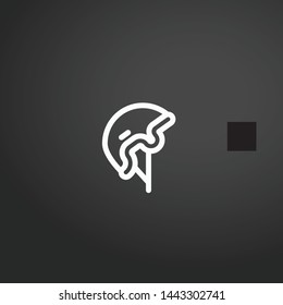 Helmet vector icon. Helmet concept stroke symbol design. Thin graphic elements vector illustration, outline pattern for your web site design, logo, UI. EPS 10.