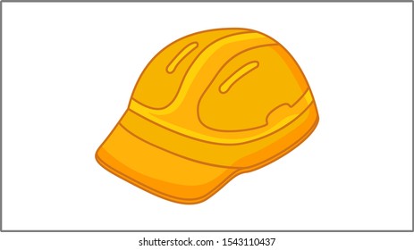 Helmet vector icon. Flat icon. Safety Illustration. Drawing.