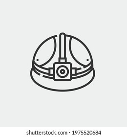Helmet vector icon illustration sign