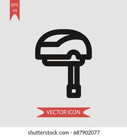 Helmet vector icon, illustration symbol