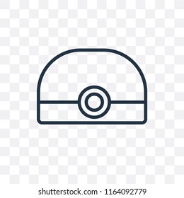 Helmet vector icon isolated on transparent background, Helmet logo concept
