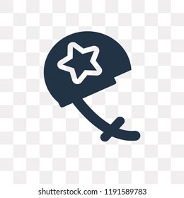 Helmet vector icon isolated on transparent background, Helmet transparency concept can be used web and mobile