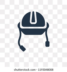 Helmet vector icon isolated on transparent background, Helmet transparency concept can be used web and mobile
