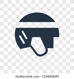 Helmet vector icon isolated on transparent background, Helmet transparency logo concept