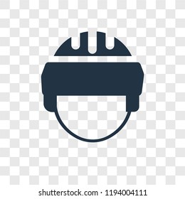 Helmet vector icon isolated on transparent background, Helmet transparency logo concept
