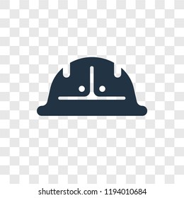 Helmet vector icon isolated on transparent background, Helmet transparency logo concept