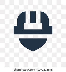 Helmet vector icon isolated on transparent background, Helmet transparency concept can be used web and mobile
