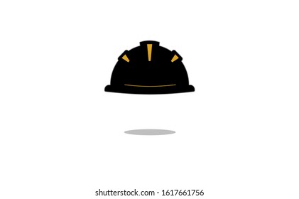 Helmet vector icon on white background. Flat vector helmet icon symbol sign. Black helmet icon. Helmet icon flat design vector illustration.