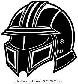 Icono del Vector del casco en blanco 