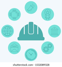 Helmet vector icon sign symbol