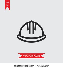 Icono vector casco, símbolo de construcción simple, ilustración vectorial moderna para web, diseño móvil 

