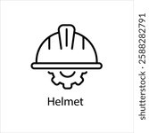 Helmet vector icon stock illustration