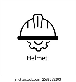 Helmet vector icon stock illustration