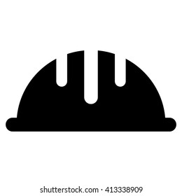 Helmet vector icon. Style is flat icon symbol, black color, white background.