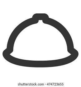 Helmet vector icon. Style is stroke flat icon symbol, gray color, white background.