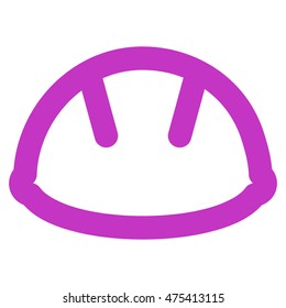 Helmet vector icon. Style is stroke flat icon symbol, violet color, white background.