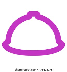 Helmet vector icon. Style is stroke flat icon symbol, violet color, white background.