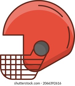 ilustración de casco Vector en un fondo transparente. Símbolos de calidad superior.Icono de color plano de línea vectorial para el concepto y el diseño gráfico.