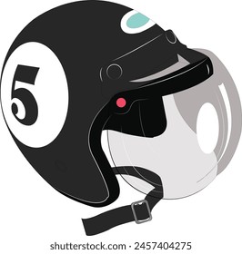 Imagen de Vector del casco para la ilustración del equipo de conducción de moto