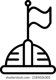 Helmet Vector Line Icon Design