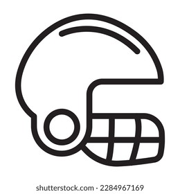 Helmet Vector Line Icon Design