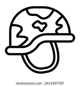 Helmet Vector Line Icon Design