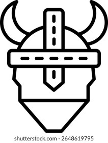 Helmet Vector Line Icon Design