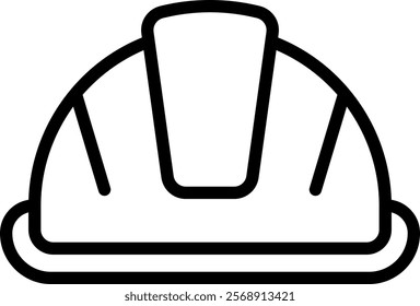 Helmet Vector Lineal Icon On White Background.