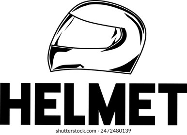 logotipo de Vector de casco para marcas con diseño y concepto de alta calidad