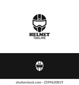 Helmet vector logo design template