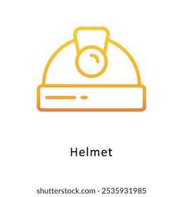 Helmet Vector Outline Gradient Design icon. Work In Progress Symbol on White background EPS 10 File
