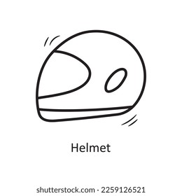 Helmet vector outline Icon Design illustration. Olympic Symbol on White background EPS 10 File