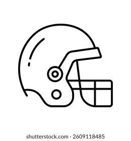 Helmet vector outline icon. EPS 10 file