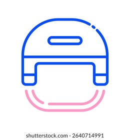 Helmet Vector for Safety in Extreme Sports and Hiking. Protective gear illustration, mountain biking and climbing concept