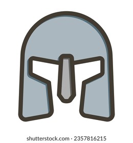 Helmet Vector Thick Line Filled Colors Icon For Personal And Commercial Use.
