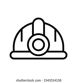 helmet vector thin line icon 