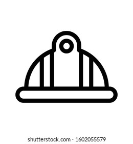 helmet vector thin line icon 
