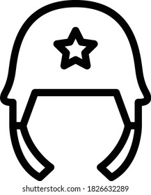 helmet vector thin line icon 