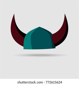 helmet viking icon, isolated