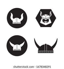 helmet vikings logo designs vector