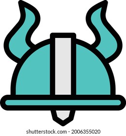 helmet with white background . helmet is an ancient things  discover from pehistorical places .colour line icon.