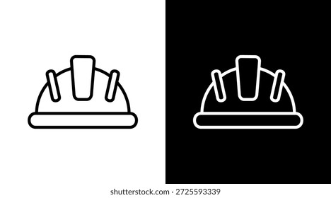 Casco blanco Icon Set Vector