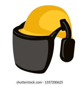Helmet of woodcutter,vector illustration ,flat style