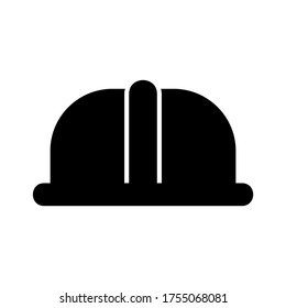 icono de trabajo de casco o logotipo símbolo de signo aislado ilustración vectorial - iconos vectoriales de estilo negro de alta calidad
