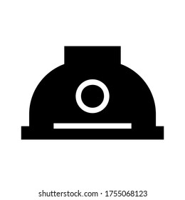 icono de trabajo de casco o logotipo símbolo de signo aislado ilustración vectorial - iconos vectoriales de estilo negro de alta calidad
